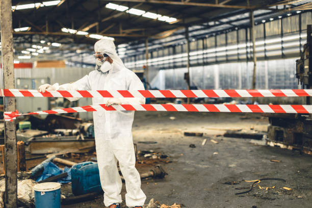 Professional Sewage Cleanup technician working in Milton, NY